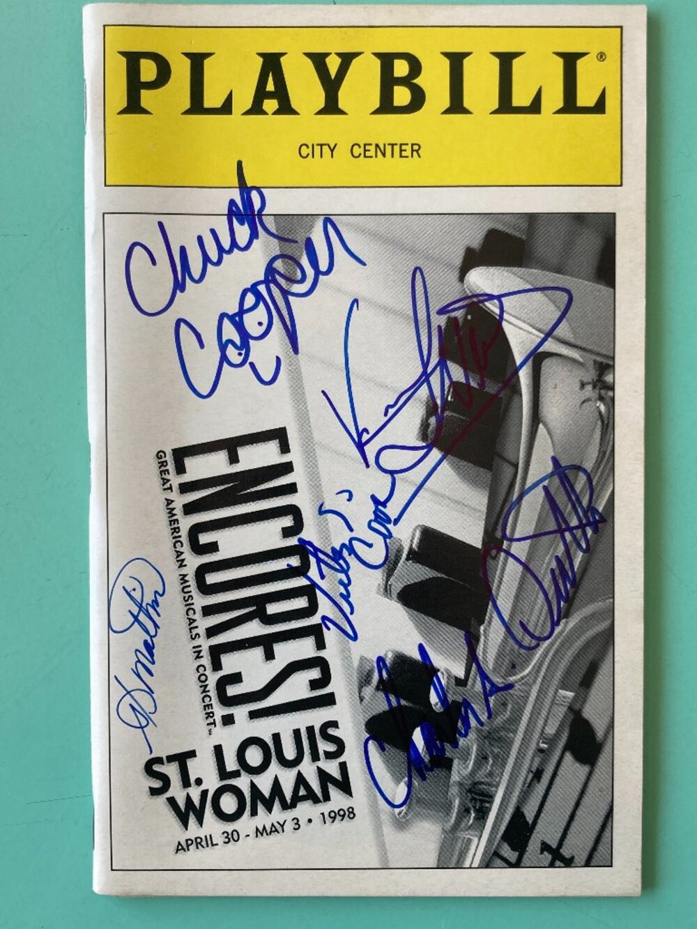 Vanessa Williams Charles S. Dutton Signed Playbill St. Louis Woman Encores! 1998